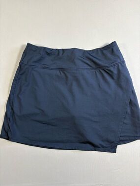 Athleta Women's Tennis Skort Size M Performance Pockets Navy Activewear Athletic